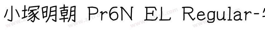 小塚明朝 Pr6N EL Regular字体转换